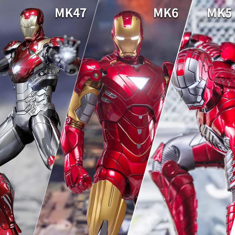 1/9 Iron Man 24cm Mk3 Original Marvel Legends Kingart Alloy Iron Man Memorial Collect Tony Stark Model Action Figure Gift Toy