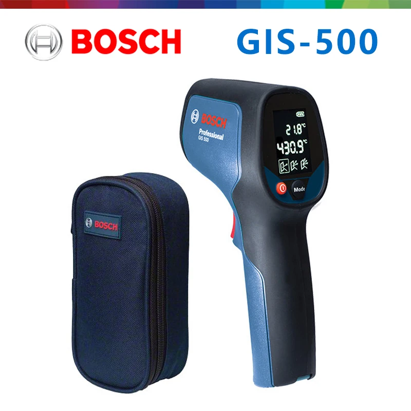 BOSCH GIS500 Infrared Temperature Heat Detector -30°C~+500°C High Precision Laser Digital Thermometer Continuous Measuring
