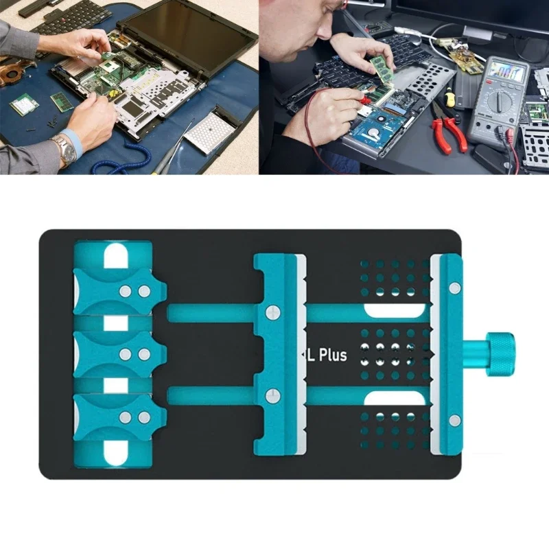 

Universally PCB Circuit Board Holder,Double Slot PCB Fixture Phone Motherboard Fixture Repair Tool Soldering Platform