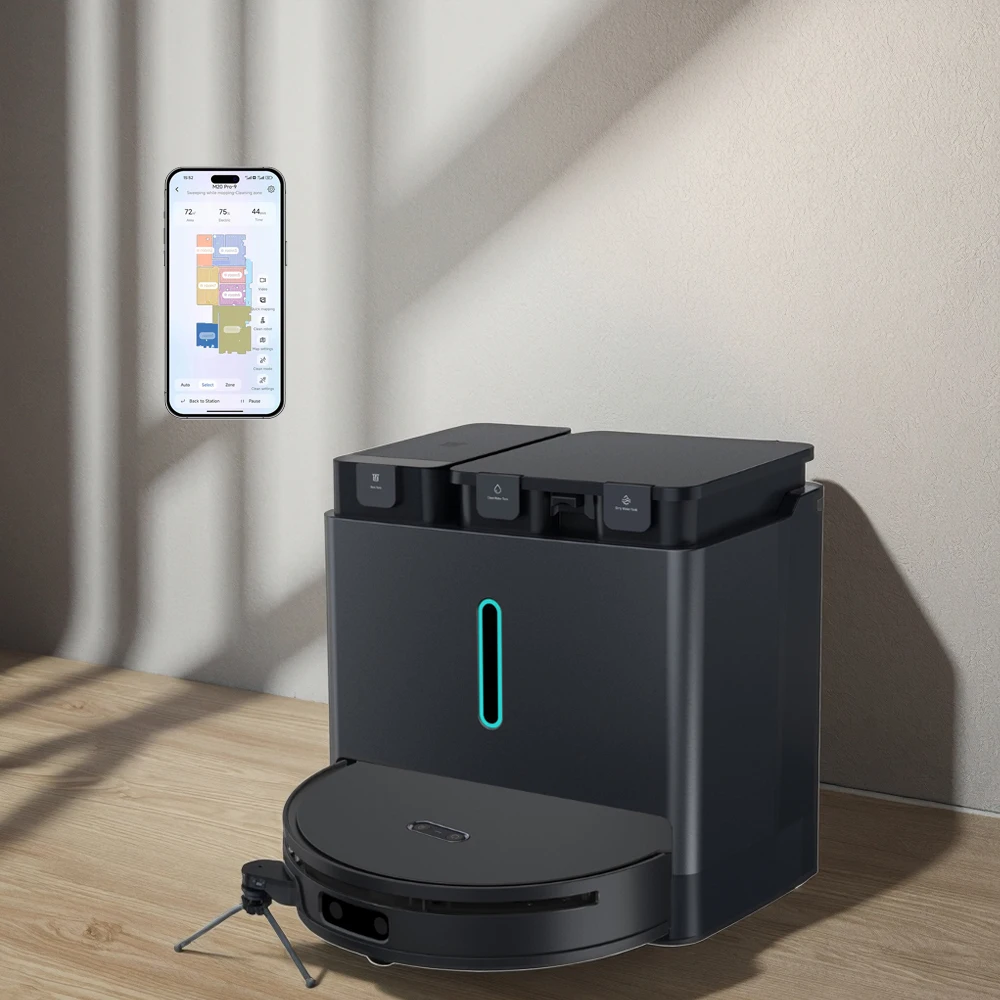 

Многофункциональный аспираторский беспроводной умный пылесос и швабра для влажной и сухой уборки пола с самоопорожнительной мусорной корзиной