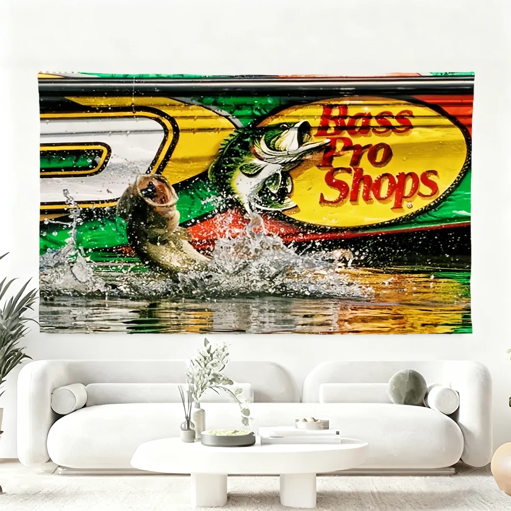 Bandera B-bass-P-pro-s-shops, Decoración Festiva Duradera para Interiores y Exteriores, Diseño Clásico, Bandera para Poste, Pared o Habitación