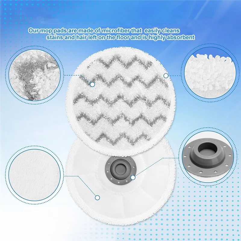 وسادات ممسحة BAAD لـ Bissell Spinwave Smartsteam Scrubbing Steam Mop 3897A 3712C 3712W وسادات استبدال الممسحة الدوارة