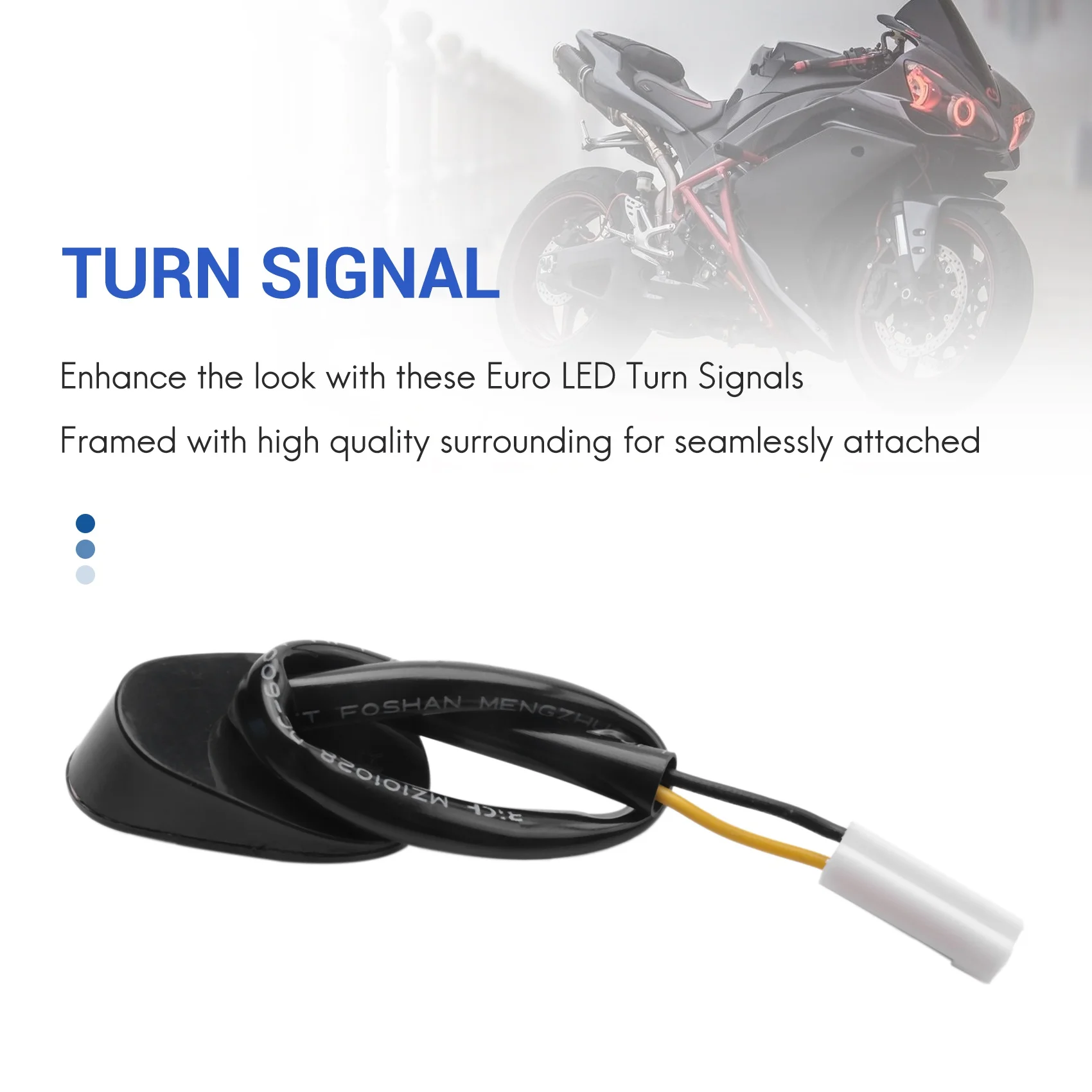 2 PCS LED Turn Signal Indicator Light Lamp Flush Mount for Yamaha YZF R1 R3 R6 R6S FZ6 FZ1 FZ Fazer FZ6R FZ07 FZ8 FZ09 TMAX MT-0