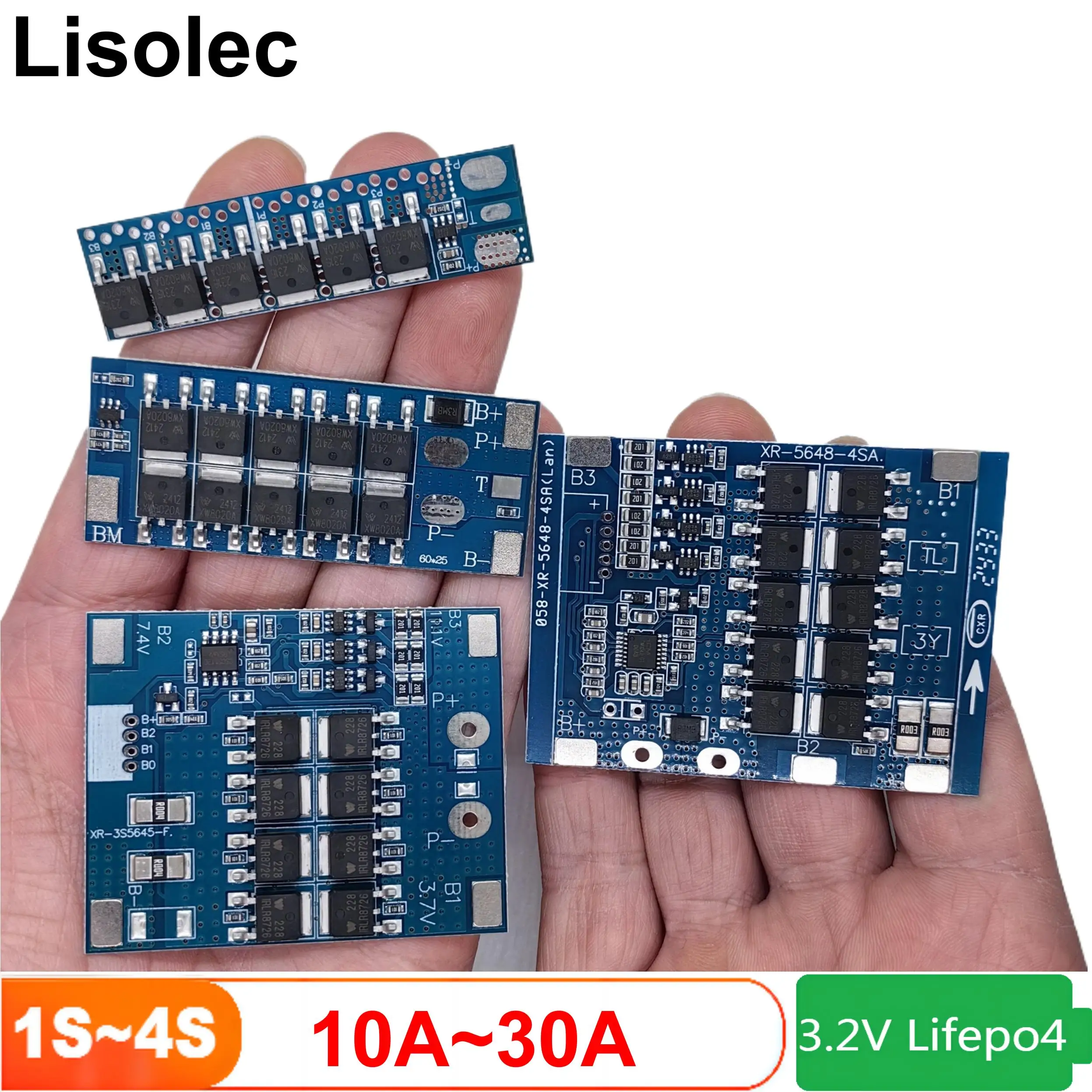 Lifepo4 1S 2S 3S 4S BMS Protect Board 3.2V 6.4V 9V 12V 18650 32650 32700 Lithium Iron Phosphate Battery Charge Discharge Plates