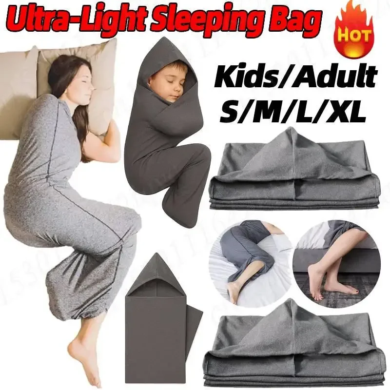 المحمولة تمتد كيس النوم السفر ضغط بطانية تنفس المغلف ورقة التخييم الكبار الاطفال كيس نوم مريح