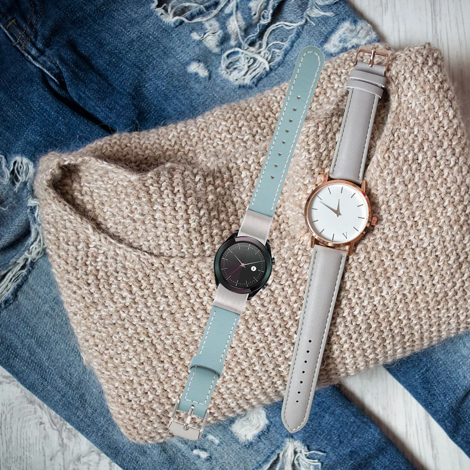 

Watch Strap Compatible for Fitbit Hr Blue Comfortable Durable Replacement Band Replacement Strap