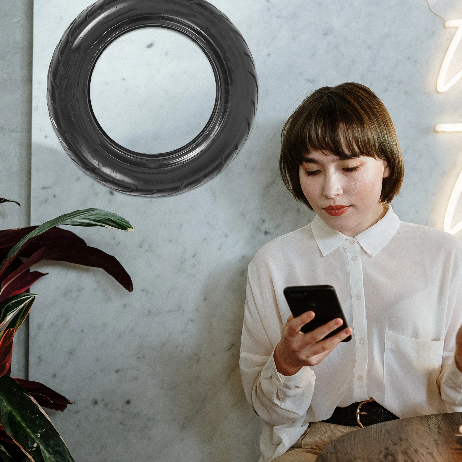 خمر المطاط الإطارات الجدار الديكور الإبداعية جدار الفن ريفي النمط الصناعي ديكور المنزل #4