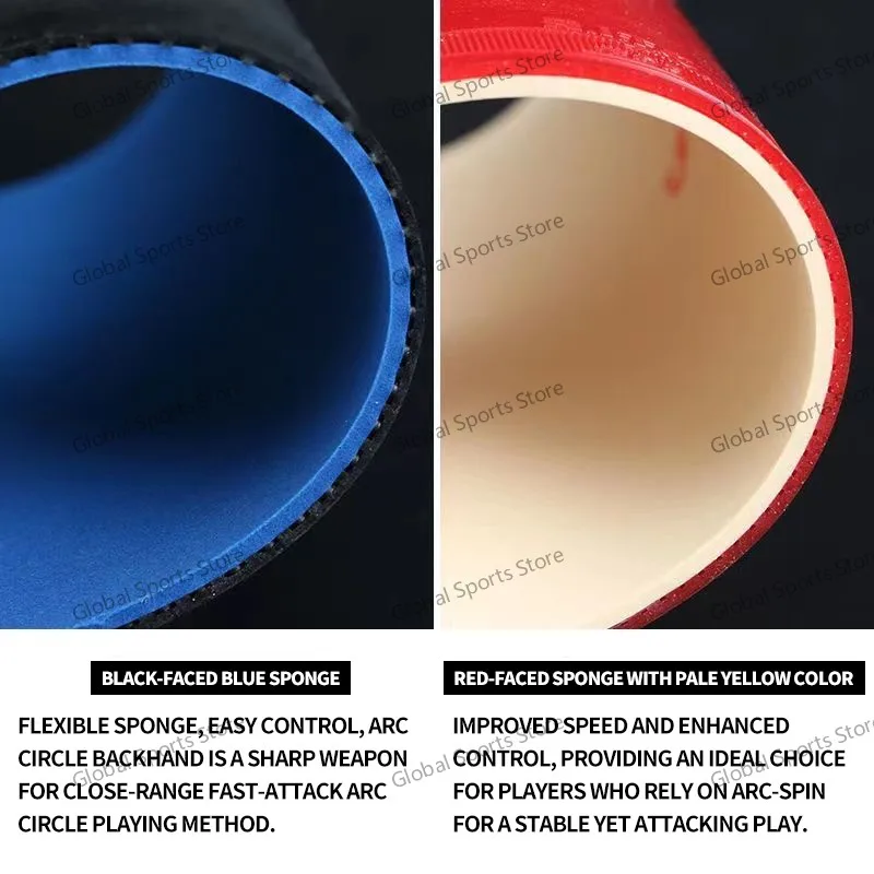Originale 729 Friendship CROSS / Nuovo 729-2 Gomma da ping pong (attacco + anello) Pips-in con spugna in gomma per racchetta Fast Break