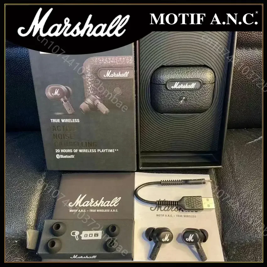 New MARSHALL MOTIF ANC True Wireless Bluetooth 5.2 Headphones Active Noise Cancelling Headphones in-ear Waterproof Headset