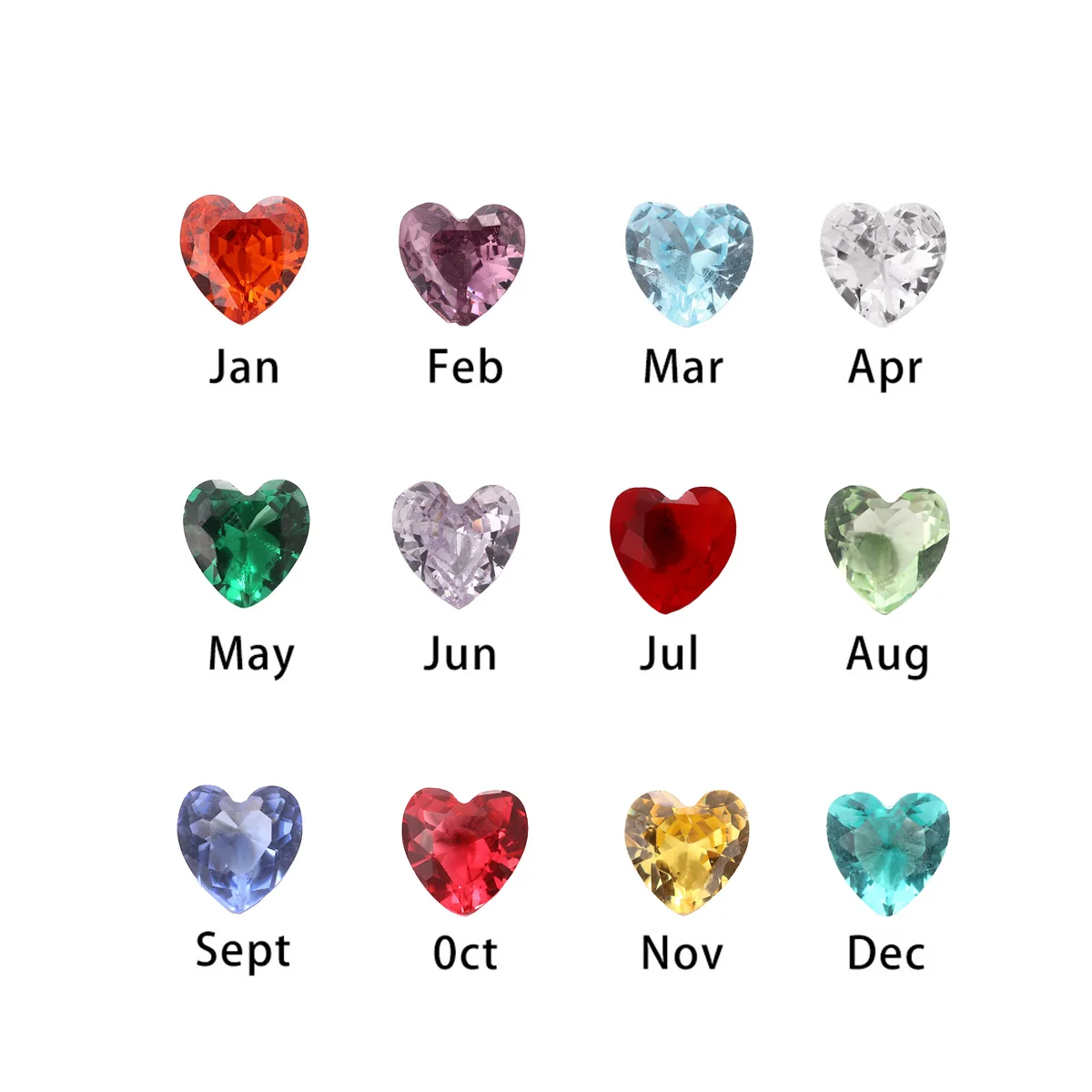 Custom Two Heart Zircon Stud Earrings for Women Personalized Month Birthstone Stainless Steel Earrings Female Customized Jewelry