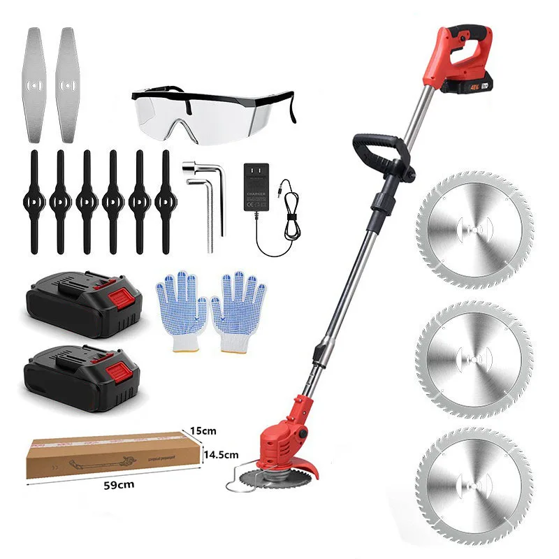 

Suitable forSmall household lawn mower Handheld electric mower Garden trimmer Rechargeable mower Lithium battery