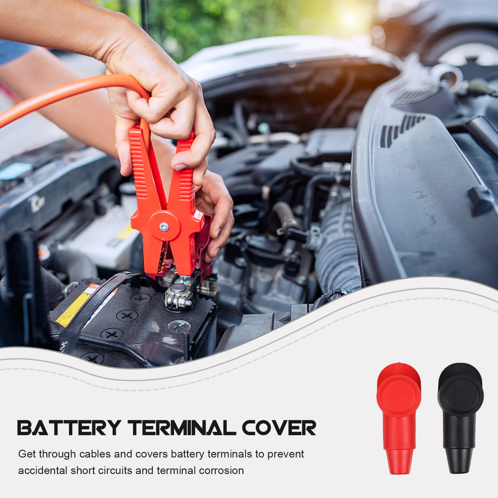 

4pcs Terminal Protection Covers Insulated Flame-Retardant Pvc Durable For Car Truck Rv Marine Boat Motorcycle Auto