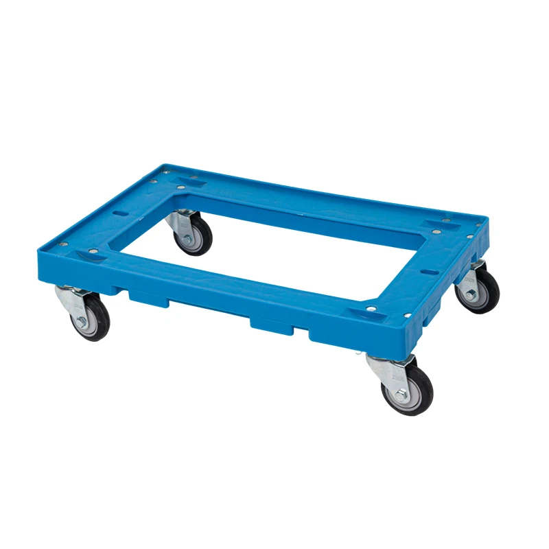

Warehouse Transport Heavy Du/ty Storage Boxes Bins Dolly Flat Bed Trolley Mobile Plastic Hand Truck Recyclable Eco-Friendly