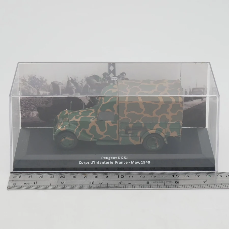 

Diecast Ixo 1:43 Scale Peugeot DK 5J Peugeot Truck World War II French Military Vehicle Alloy Car Model Collectible Toy Souvenir