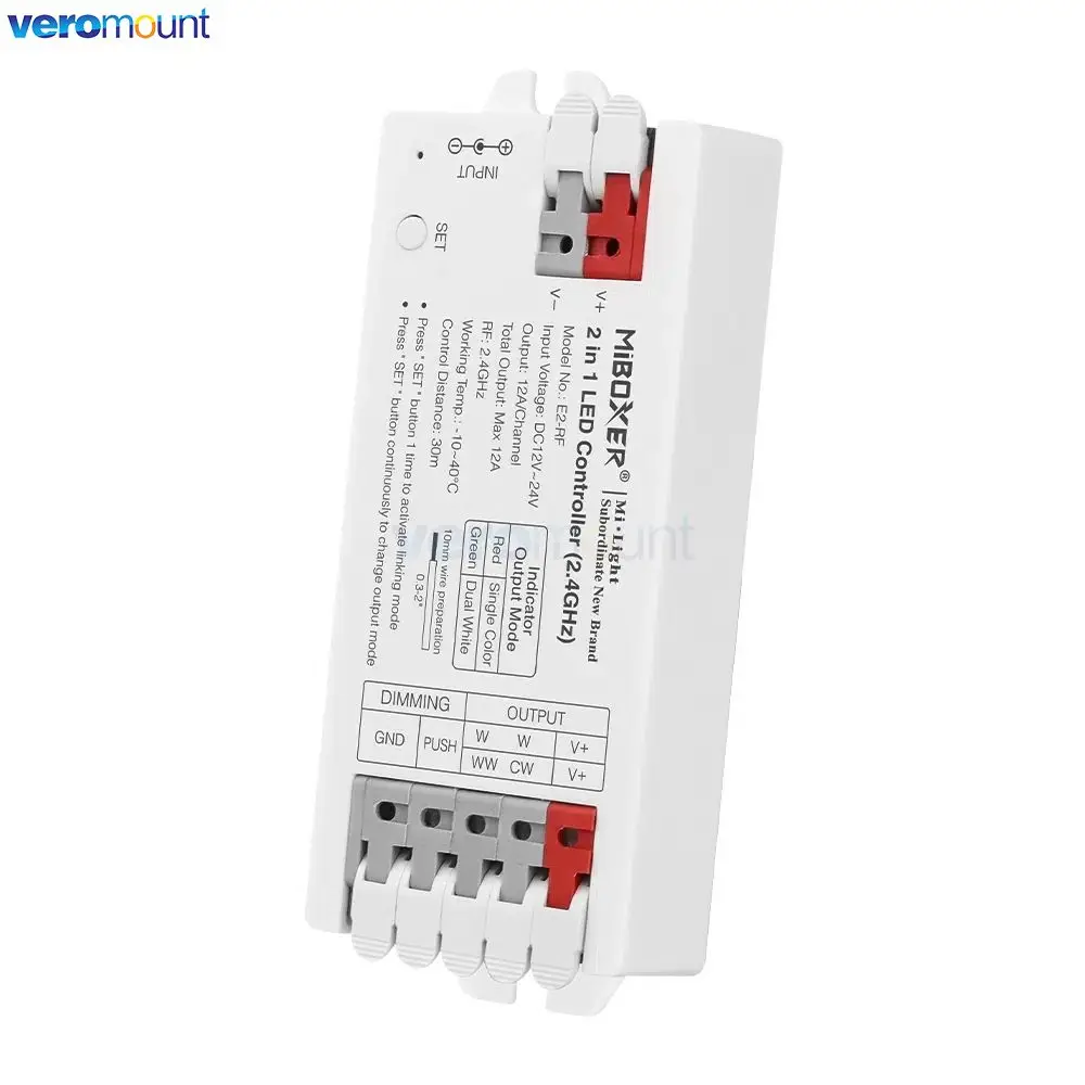 ATA Boxer 2.4G RF Télécommande E2-RF 2 en 1 E3-RF 3 en 1 Contrôleur LED Document unique touristes Blanc RVB RGBW RGBCCT LED Gradateur de Bande