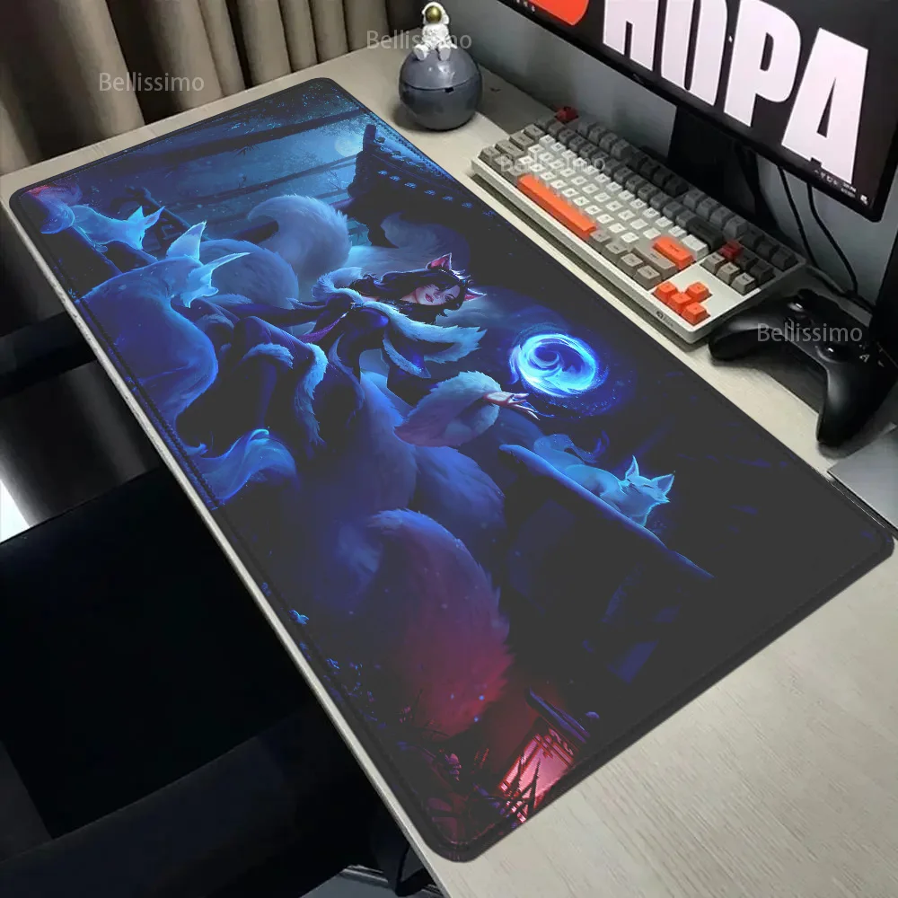 Game League of Legends Ahri LOL Larger Game Mousepad Xxl Gaming Keyboard Desk Mat Accessories Game Mouse Pad Carpet Big Mousepad