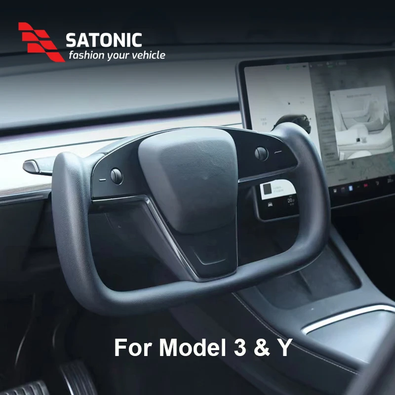 Kierownica SATONIC New Gen Yoke do Tesla Model 3 Y S X Style z ogrzewaniem