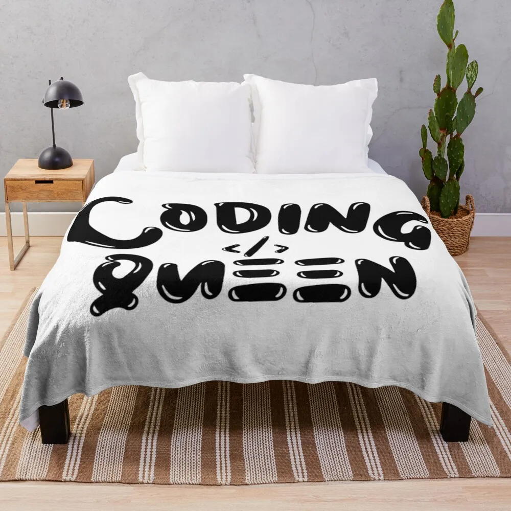 Coding queen (stella font) Throw Blanket Luxury Brand Luxury St Blankets