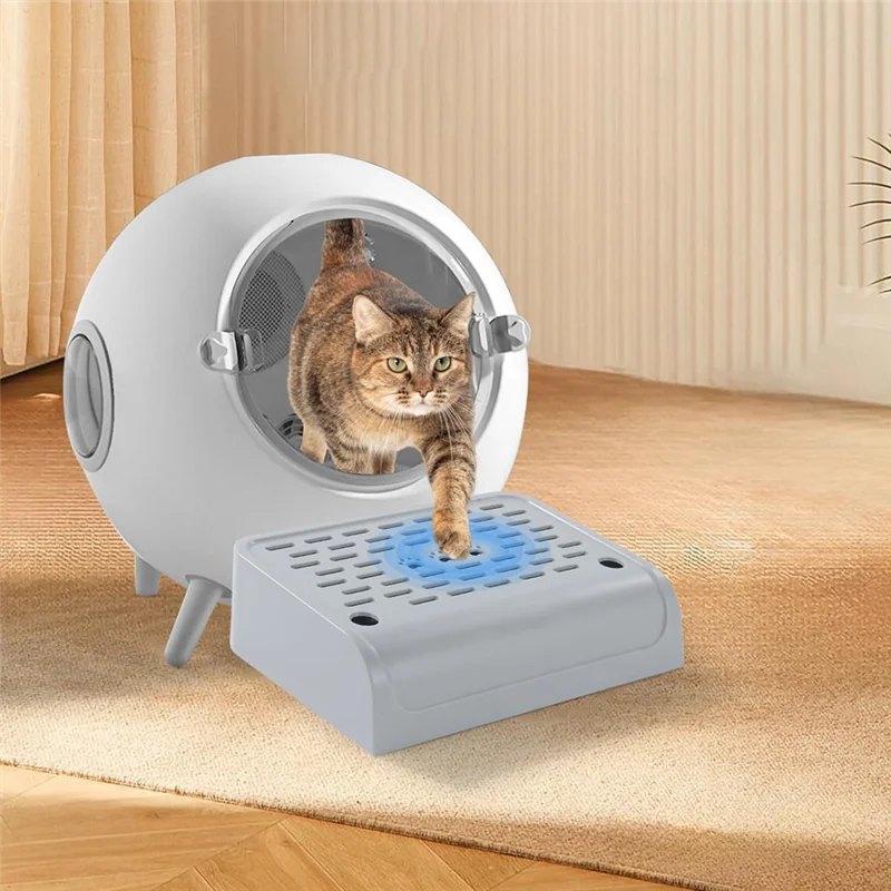 منحدر صندوق نفايات القطط من PORK مع وظيفة الفلتر، صندوق فضلات القطط ذاتي التنظيف مزدوج الطبقات مع مساحة تخزين