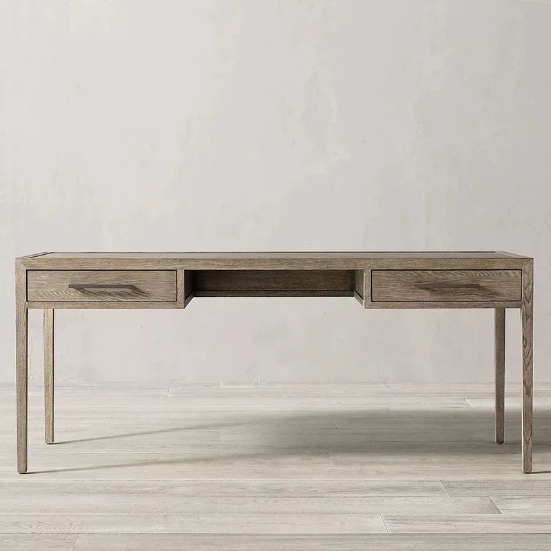 Solid wood desk French retro desk integrated computer desk