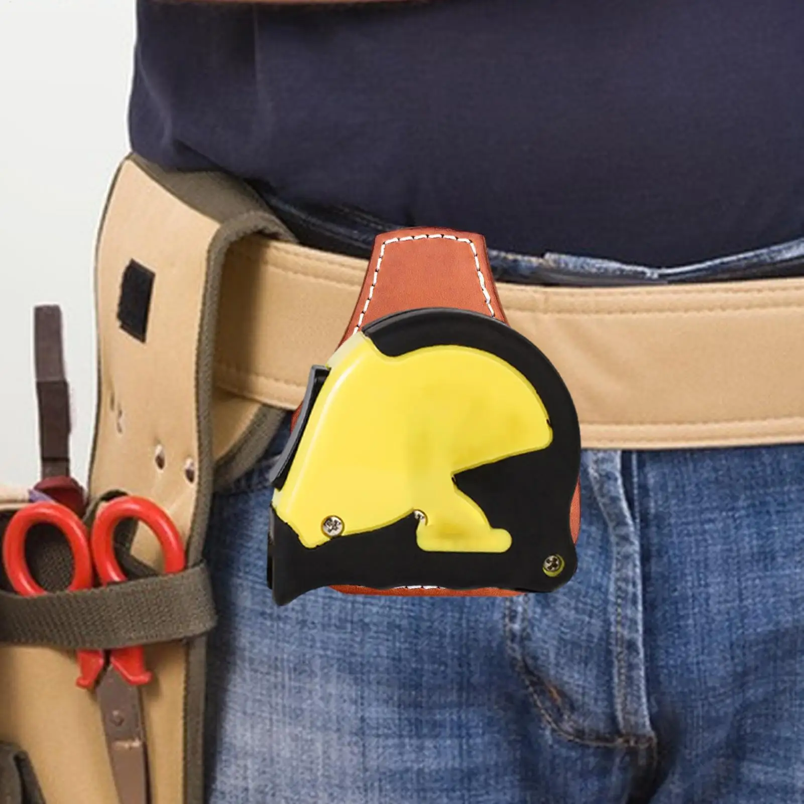 Tape Measure Holder Tool Belt Holster Tape Measure Clips Universal Tool Accessories for Plumber & Electrician Fits Standard Tape