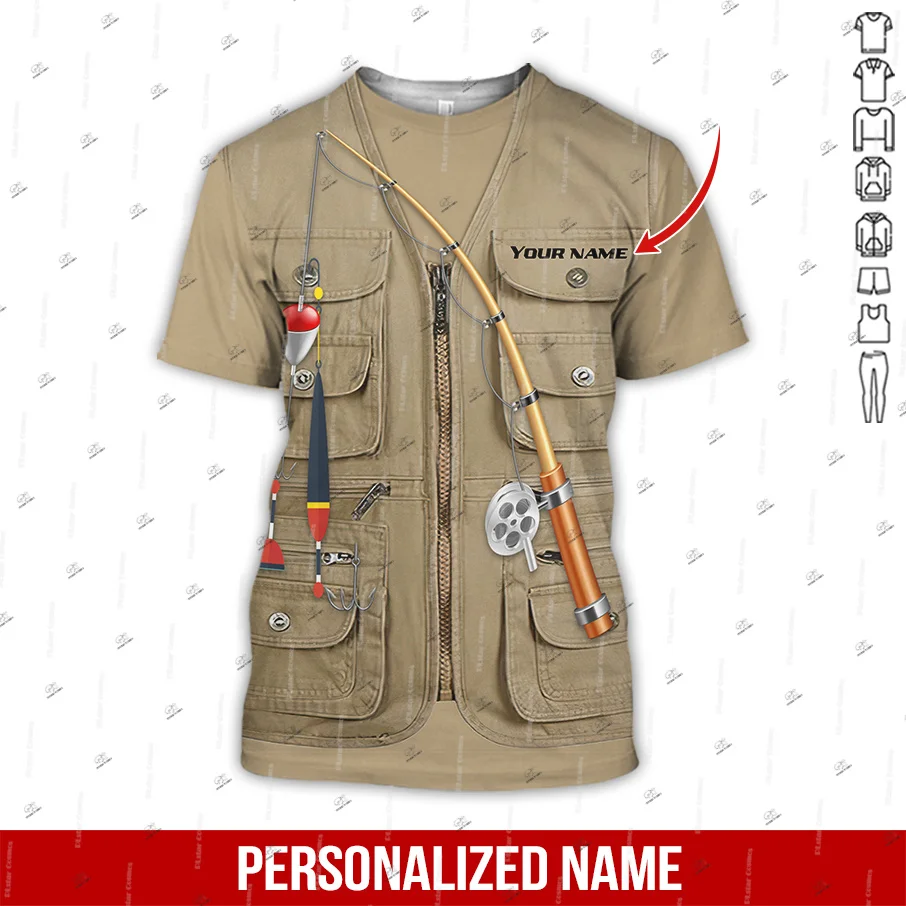 Custom Name Marlin Bass Fishing Reaper Fish Camo Graffiti Retro Vintage T-Shirts 3DPrint Summer Harajuku Casual Short Sleeves T3