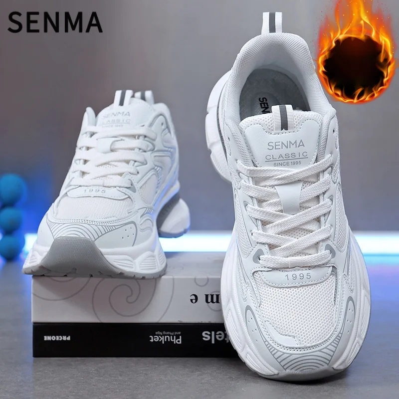 SENMA Winter dikke mode-sneakers voor heren en dames Casual sportschoenen Mesh atletische tennisschoen Platform dikke wandelschoenen