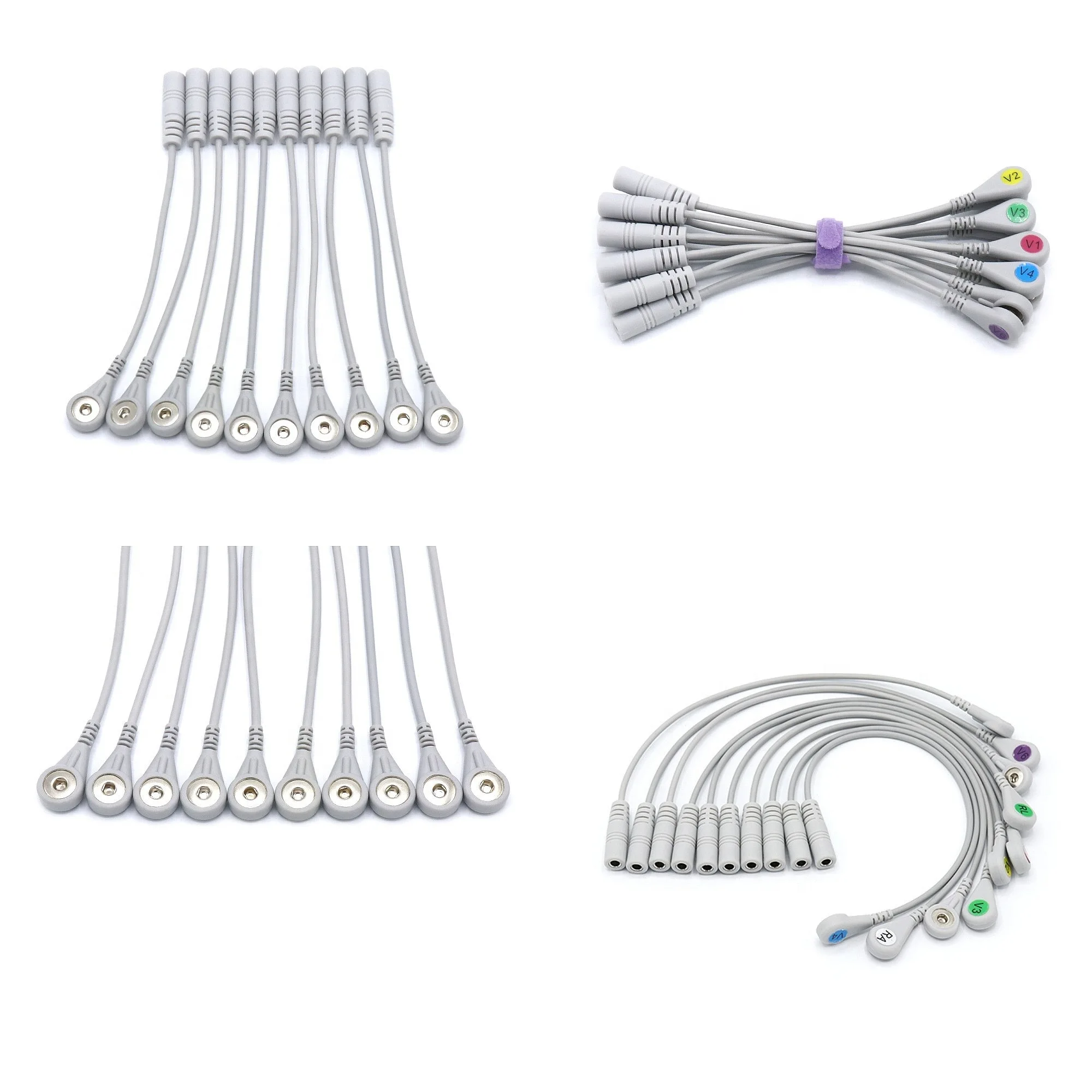EKG Adapter Cable 4.0 Banana Plug, 10-Piece Set AHA 9281-002-50