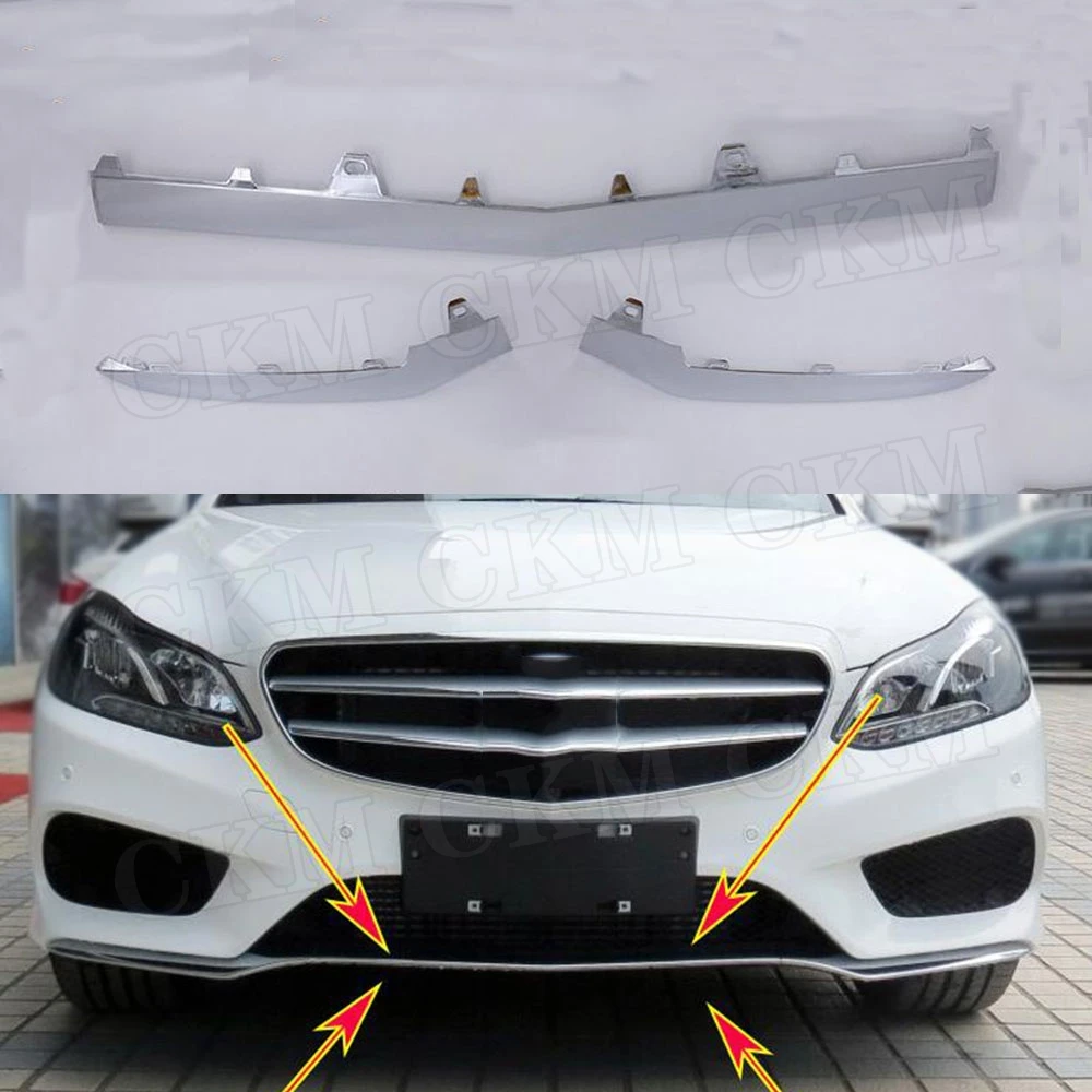 

Carbon Fiber Car Front Bumper Chrome Grille Cover Trim Molding For Mercedes Benz E-Class W212 E200 E220 E250 E300 E350 2014-2016