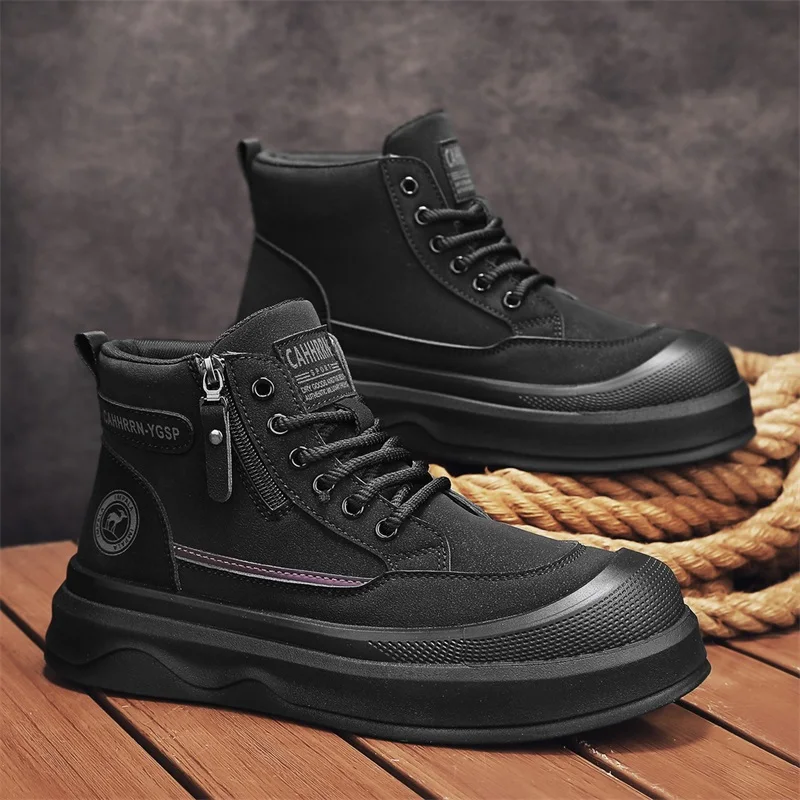

High-top sneakers, casual shoes, workwear thick-soled height-increasing versatile sports trendy shoes, Q81