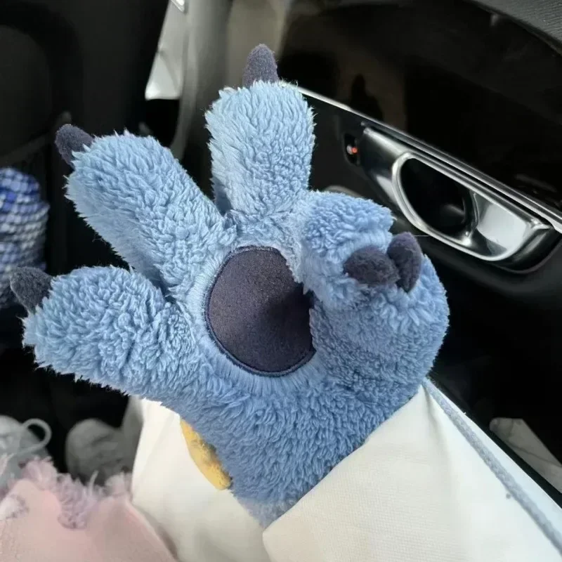 Guantes de felpa de Stitch Disney para niña, manoplas cálidas y gruesas con dibujos de Anime de Lilo y garras de Stitch, regalo de Navidad, novedad de 2024