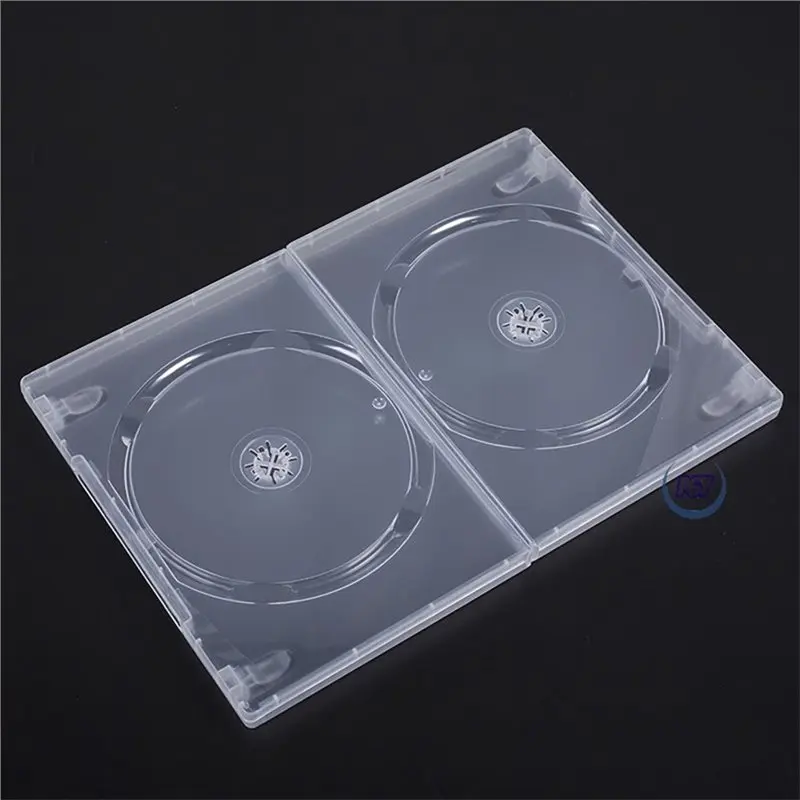 3CGRO-Double Disc 14Mm 12 Pcs Transparent CD DVD Storage Box Portable Shockproof Protective Case Holder Fit For Ps4 Game