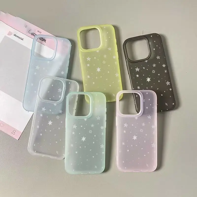 Star Matte Transparent Protective Case for iPhone Pro Max