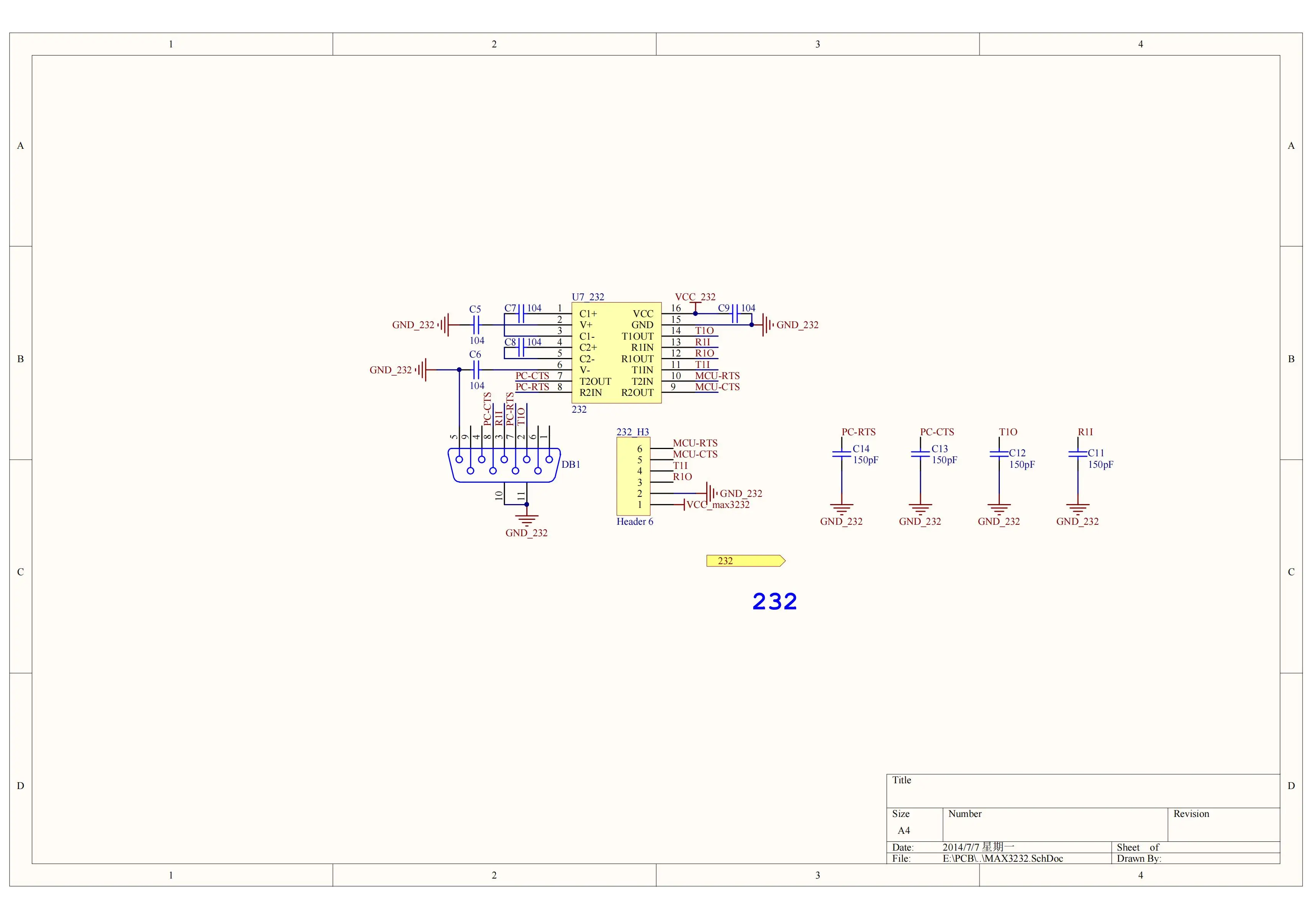 RS232 to UART TTL Serial Module 3V-5.5V ESD enhanced hardware flow control supported