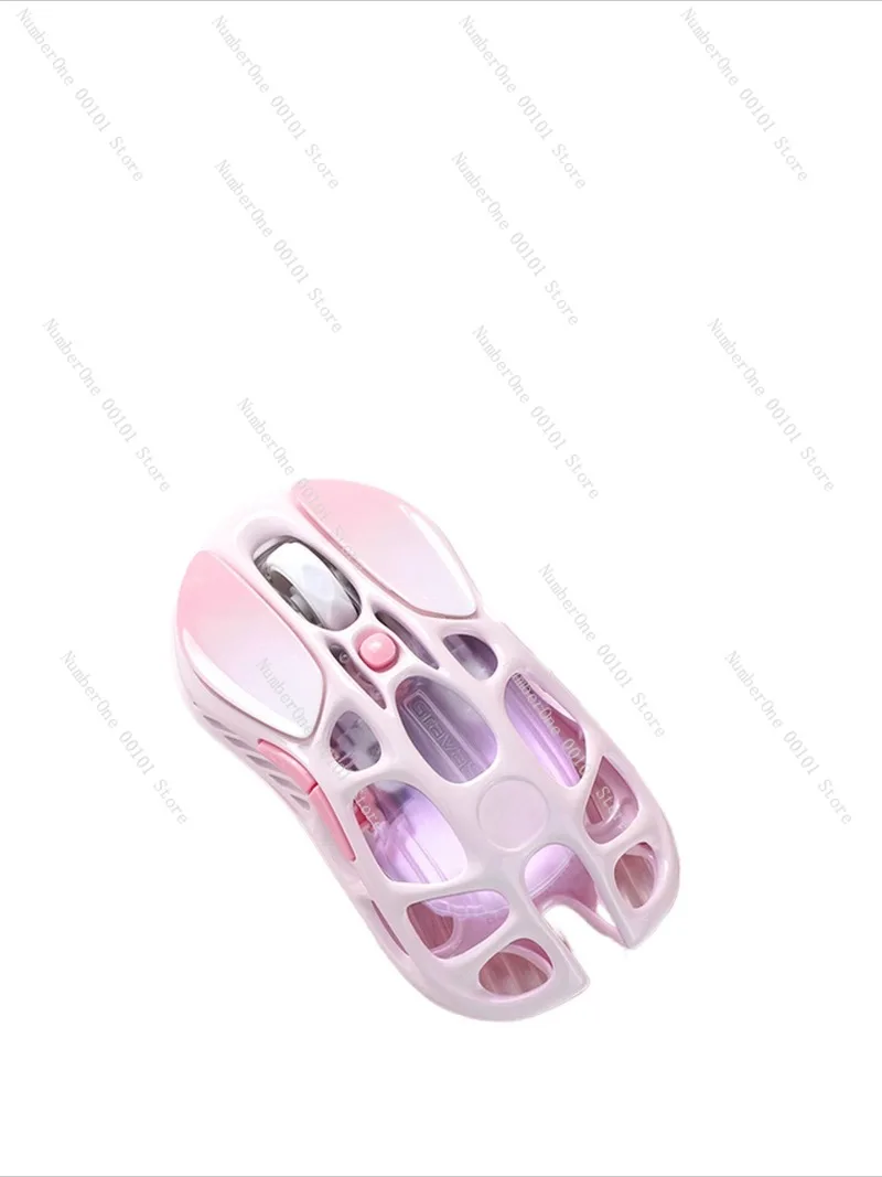Pink Wireless Bluetooth Gaming Mouse, Three-Mode E-sports Mouse Set for Girls, Ergonomic Lightweight Mouse for Office Use
