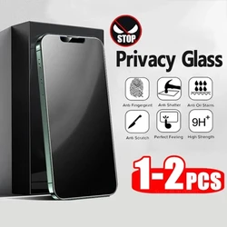 1/2Pcs Matte Privacy Anti-Peep Tempered Glass For iPhone 16 15 13 12 11 14 Pro Max 14 15 16 Plus Glass Frosted Screen Protectors