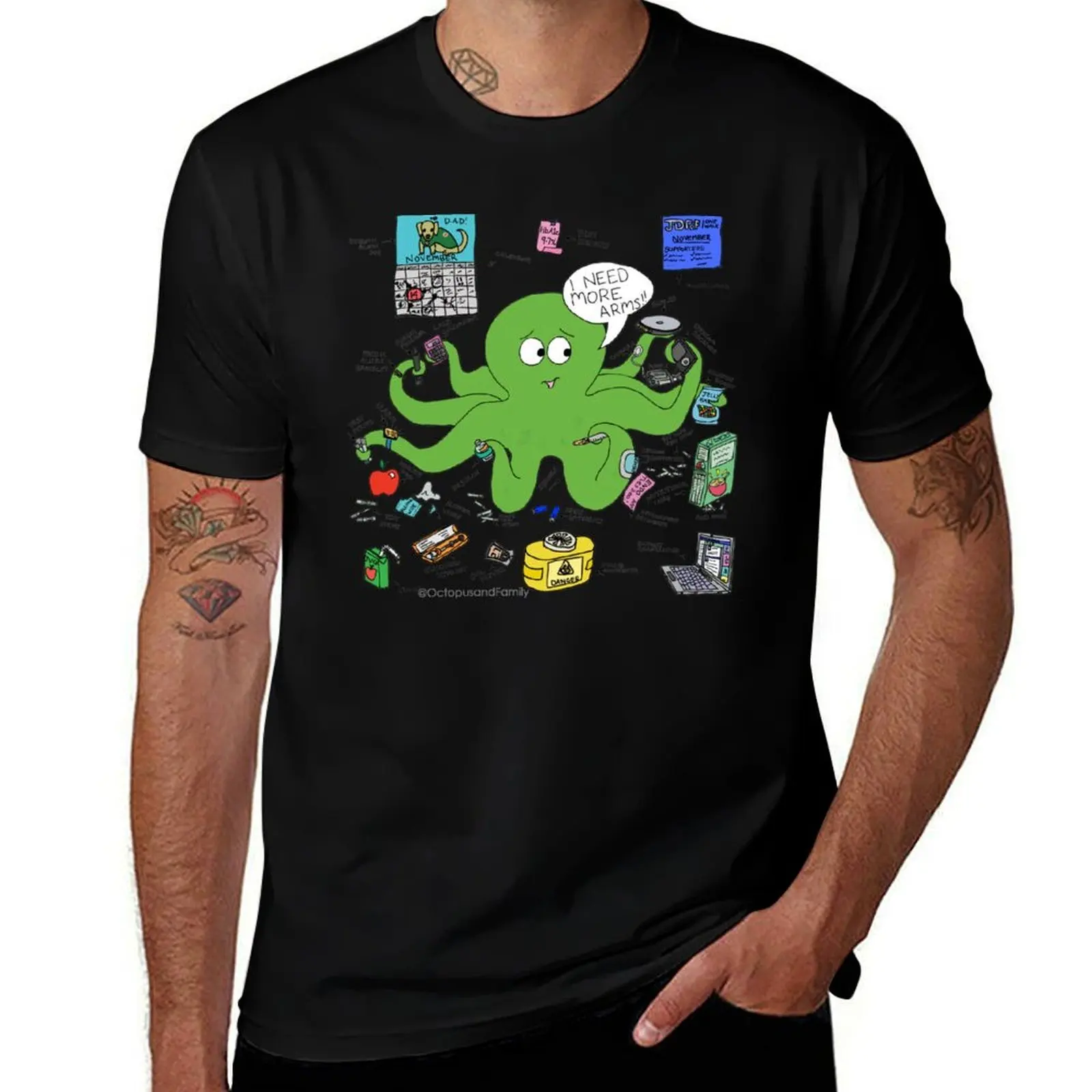Type One Diabetapus T-Shirt Casual Trendy Streetwear Tee Shirt T-Shirt