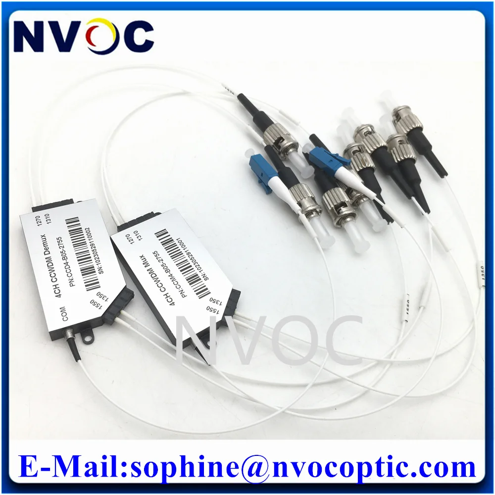 1*4 CCWDM Fiber Optic Multiplexer Module,LC/FC/ST/SC Connector,4ch Compact 1550-1570-1590-1610nm Mini CWDM Mux Demux Device