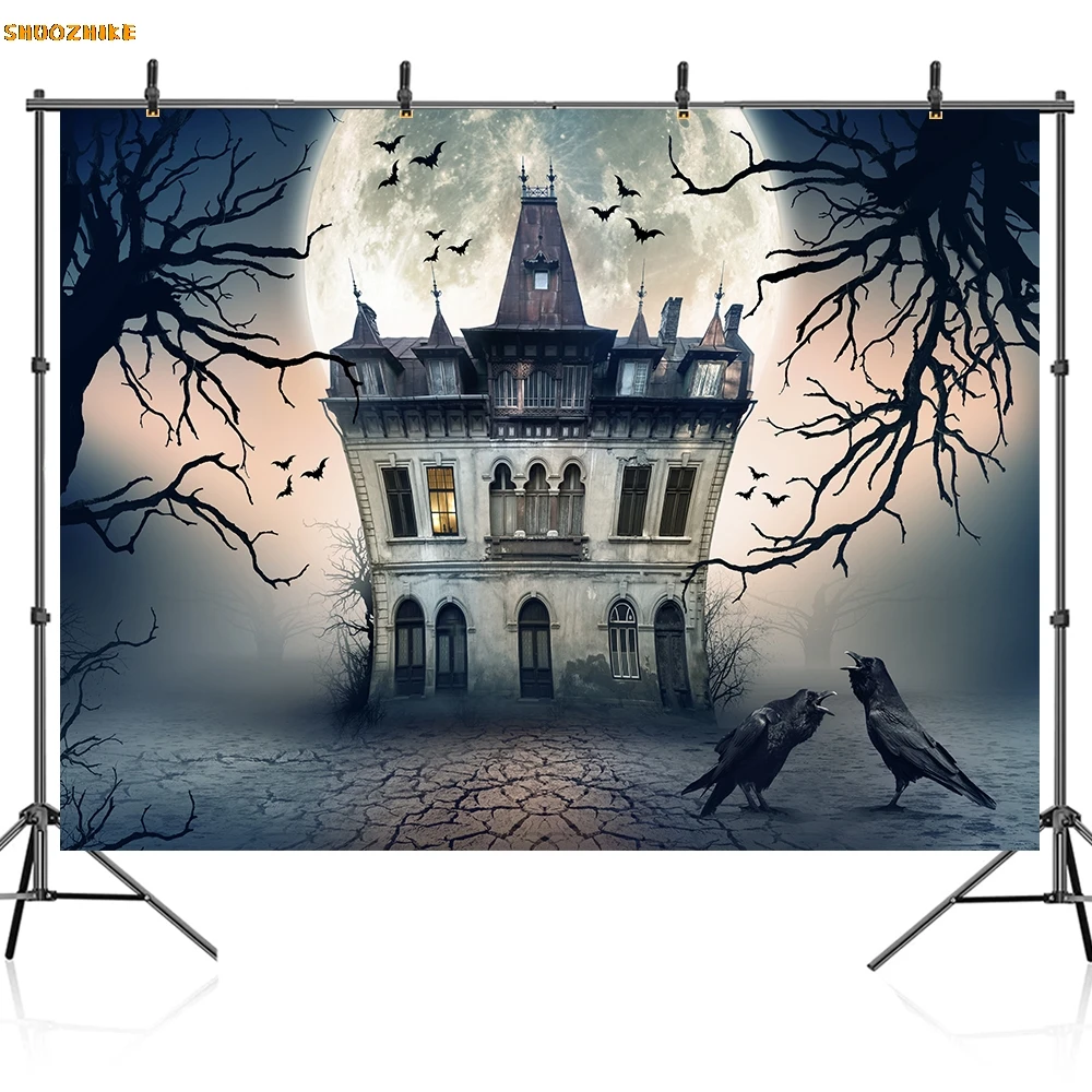 Halloween Backdrop Photozone Tomb Park Star Terrible Night Party Scene Photography Background Photocall for Photo Studio