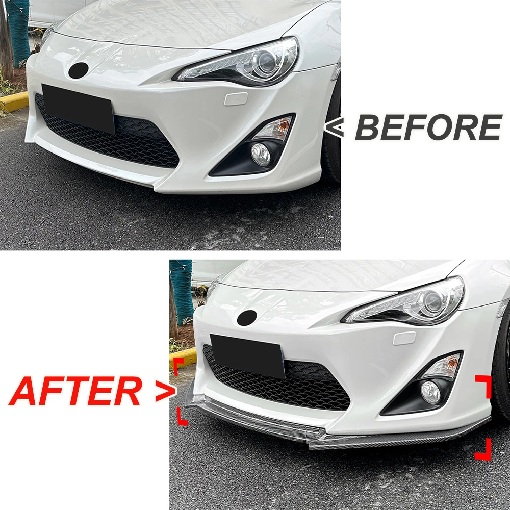 For Toyota 86 GT86 FT86 Scion FR-S 2012-2016 Front Bumper Front Shovel Lip Spoiler Exterior Modification Glossy Black ﻿