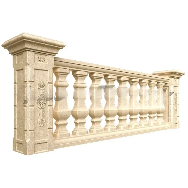 

Roman Column Mold Balcony Fence Mold European Building with Exterior Wall Villa Garden Privacy Fence Cement Cast-in-place Mold