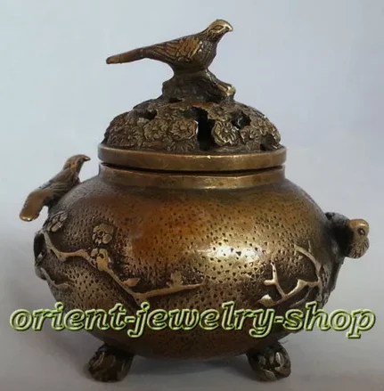 Rare Vintage Dragon bird Incense Burners Censer antique excellent old statue