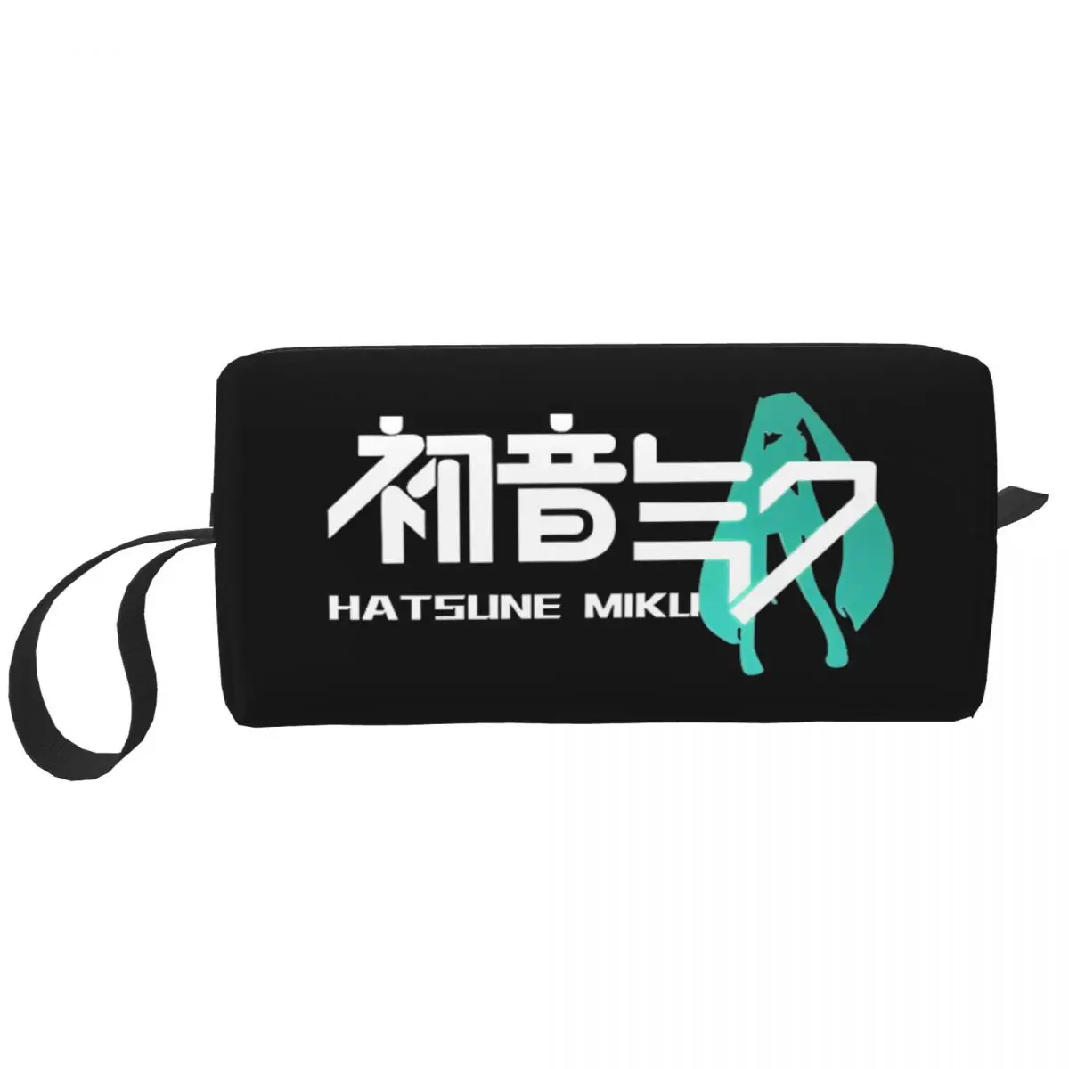 Miku Virtual Idol Japanese Anime Fans Makeup Bags H-HATSUNE Men Cosmetic Bag Stylish Outdoor Makeup Organizer Case