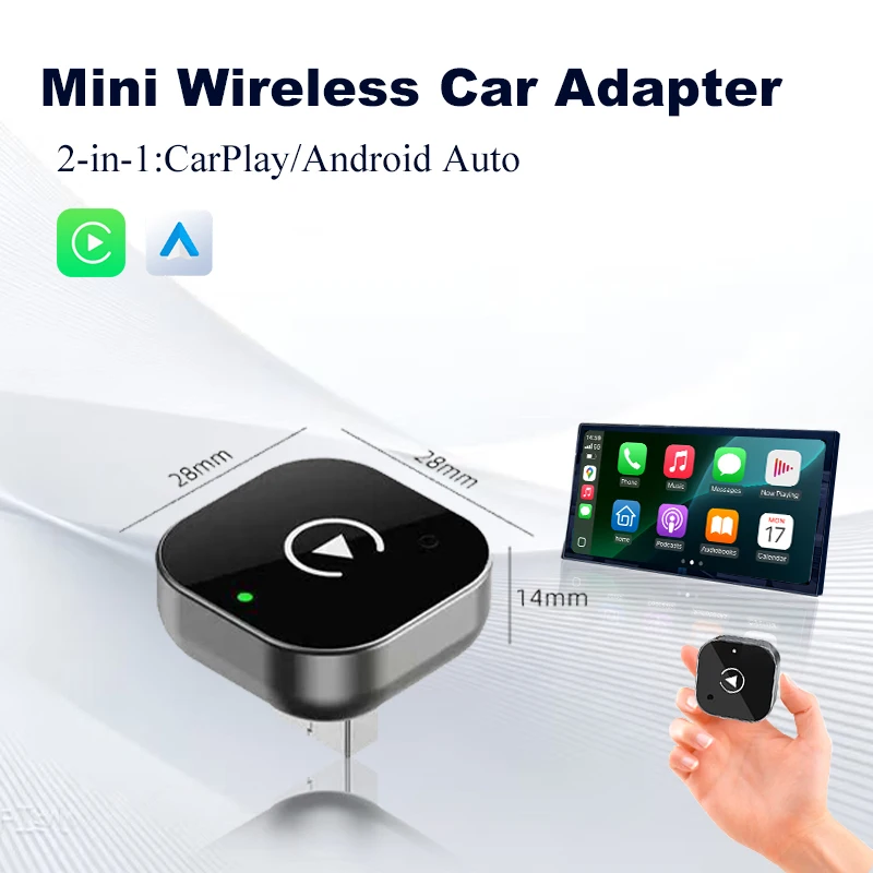 Cross-border Wireless CarPlay Box 2-in-1 Smart Car Interconnection Module - Android Auto & CarPlay Adapter