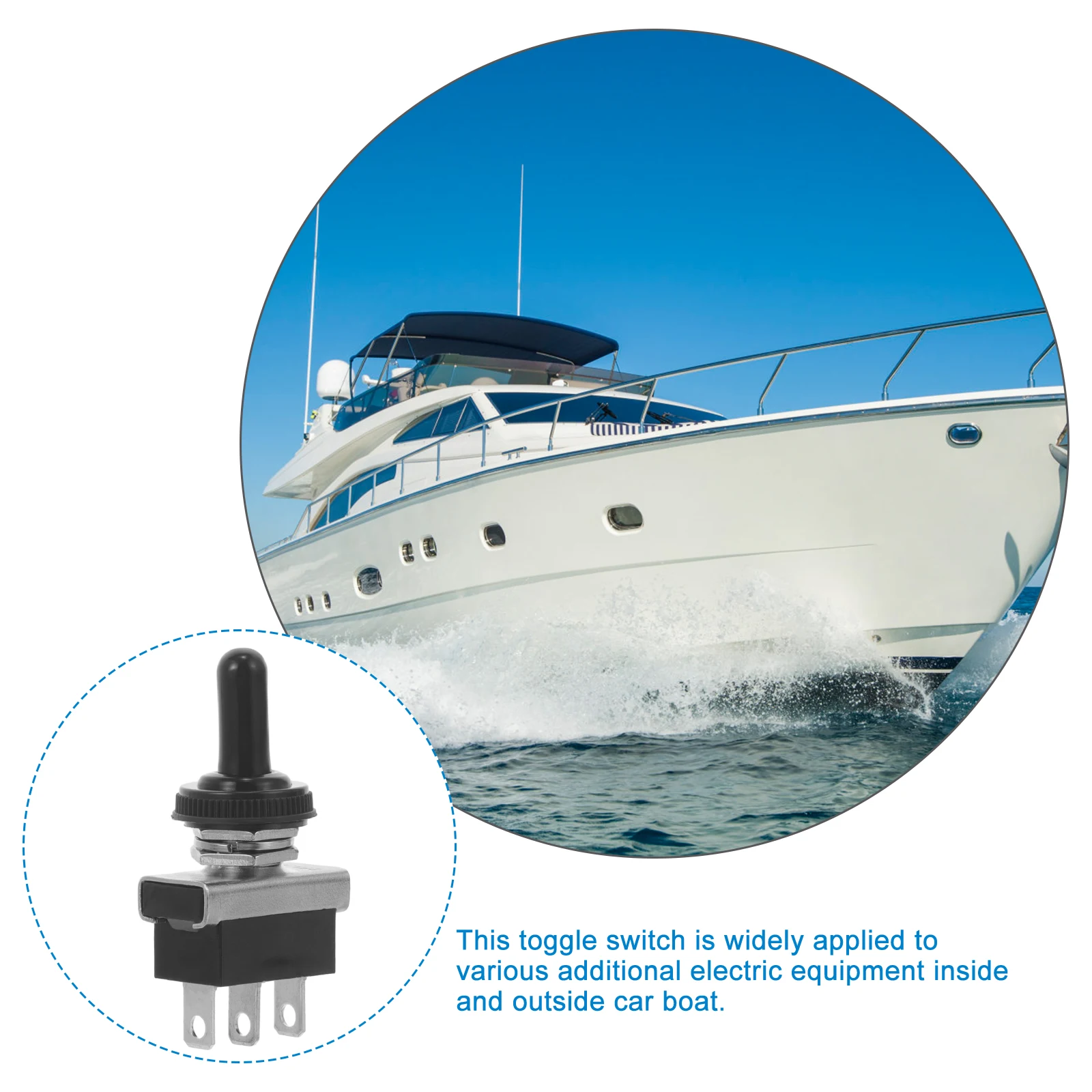 

2pcs Toggle Switches For Car Boat Electrical Marine Automotive Replacement 12V Waterproof Heavy Duty Parts Control