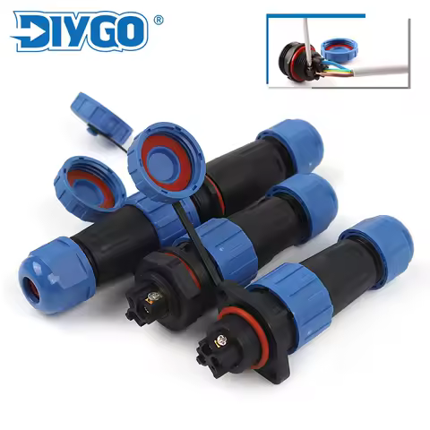 LP16/SP16 IP68 Waterproof Connector 2/3/4 Pin Screw Connection Solderless Type Flange/Nut/Docking Quick Wiring Connectors DIY GO