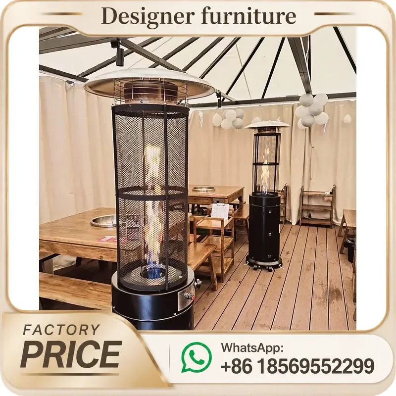 1800mm Gas Glass Tube Patio Heater Outdoor Cylindrical Propane Heater For Garden CE ETL Certified