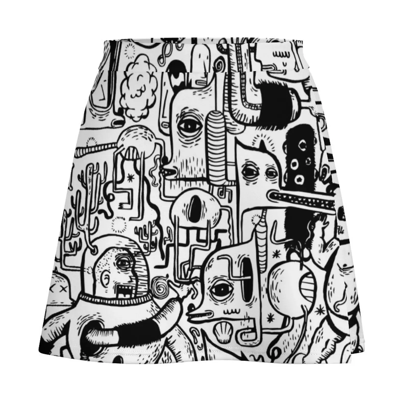 chaos 2 Mini Skirt Summer women's clothing kpop elegant dresses for women Korean skirts Mini Skirt