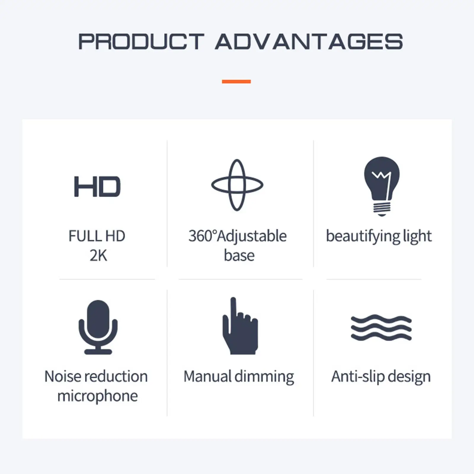 PC Streaming 1080P/2K/5MP Webcam with Adjustable LED Ring Light and Mic Microphone Advanced Autofocus Web Camera
