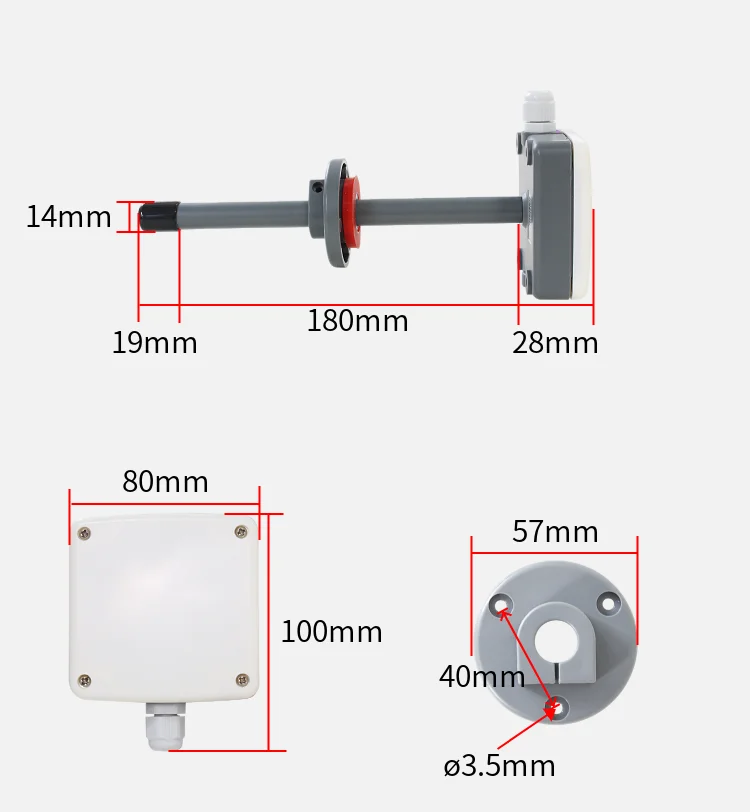 wind vane used in smaller holes  Hot Wire Anemometer  0-10v 4-20ma